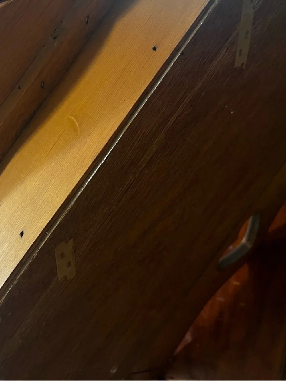 Wooden wall shelf with Heart Cutout - Honey Brown